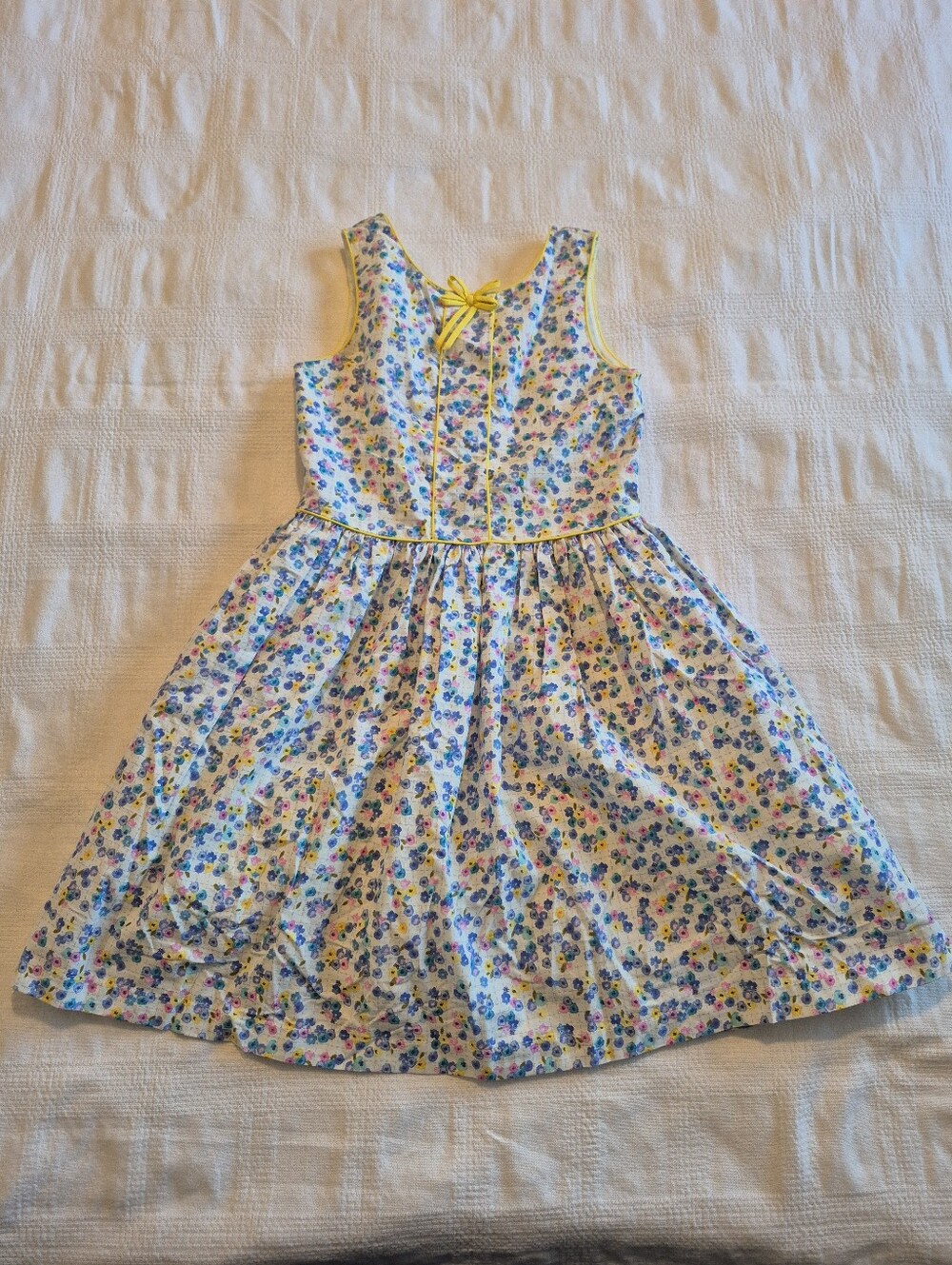 Next girls 10 yeats sleeveless floral fully lined dress, tulle for fullness, EUC